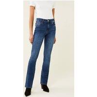 Finery London Women's Steph Denim Straight Leg Jeans in Mid Blue | Size: 38L