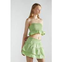 Shnoo Women's Rara Mini-Skirt in Green | Size: 14