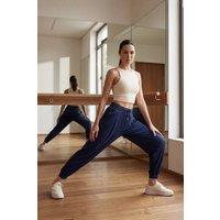 Tommy Life Women's Mid Waist Thin Jersey Jogger Pants with Pocket in Navy | Size: Small