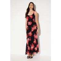 MissPap Women's Floral Chiffon Burnout Scoop Neck Bias Maxi | Size: 6