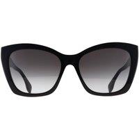 Fendi Women's Cat Eye Shiny Black Smoke Grey Gradient FE40151I Lettering