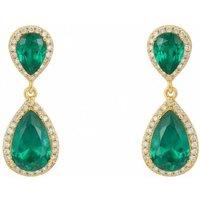 Latelita Women's Odette Teardrop Colombian Emerald Earrings Gold in Green