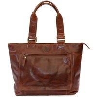 PRIMEHIDE Women's 'Orion' Leather Laptop Bag in Tan