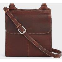 OSPREY LONDON Women's The Narissa Leather Crossbody Bag in Brown