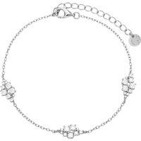 Gold Trip Women's Crystal Cluster Station Bracelet in Silver
