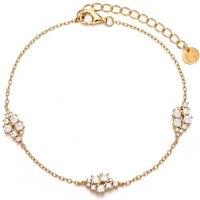 Gold Trip Women's Crystal Cluster Station Bracelet in Gold