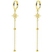 Gold Trip Women's Crystal Star Drop Earrings in Gold