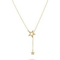 Gold Trip Women's Double Star Lariat Necklace in Gold