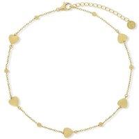 Gold Trip Women's Hearts Satellite Anklet in Gold