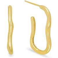Gold Trip Women's Ripple Hoop Earrings in Gold
