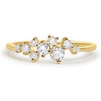 Gold Trip Women's Sparkle Cluster Ring in Gold | Size: 8