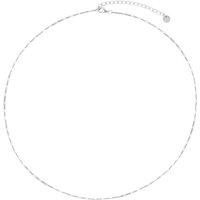 Gold Trip Women's Flat Bar Chain Necklace in Silver