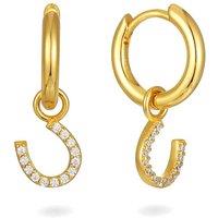 Gold Trip Women's Horseshoe Huggie Hoops in Gold