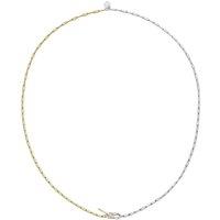 Gold Trip Women's Two Tone Paperclip Toggle Necklace