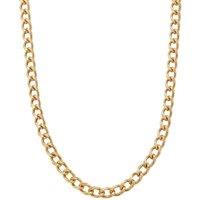 Gold Trip Women's Vintage Textured Long Curb Chain in Gold