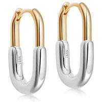 Gold Trip Women's Two Tone U Hoops