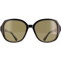 Serengeti Women's Square Shiny Black Transparent Layer Mineral Polarized 555nm Hayworth