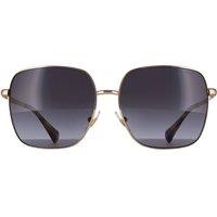 Ralph by Ralph Lauren Women's Square Shiny Gold Grey Gradient Polarized RA4142