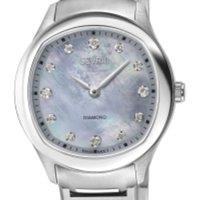 Gevril Women's Morcote Swiss Diamond 32 MM Grey MOP, 316L Stainless Steel Watch in Silver
