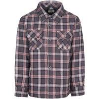 Trespass Average Long Sleeved Gingham Shirt in Dark Grey | Size: 3-4 Years