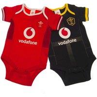 Wales RU Bodysuit Pack of 2 in Red | Size: 9-12 m