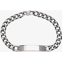 Unique Men's Stainless Steel Curb Chain Bracelet in Silver | Size: 21 cm