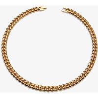 Unique Men's Gold Plated Matte Polished Curb Chain Necklace | Size: 50 cm