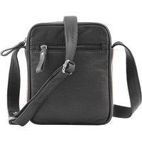 House of Leather Men's Mens Real Leather Small Size Cross Body Bag Travel Messenger Pouch Parkham Black