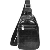 House of Leather Men's Leather Sling Bag Chest Pack Alden in Black