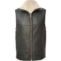 Eastern Counties Leather Men's Harvey Sheepskin Gilet in Dark Brown | Size: 46R