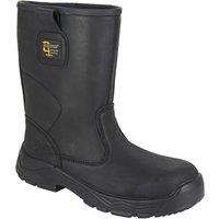 Grafters Men's Waterproof Safety Rigger Boots in Black | Size: 10