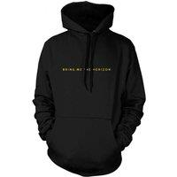 Bring Me The Horizon Men's Spray Hex Hoodie in Black | Size: Large