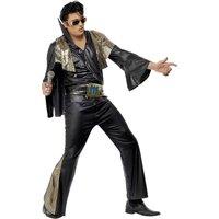 Elvis Presley Men's Costume - Elvis in Black | Size: Large