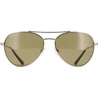 Serengeti Men's Aviator Shiny Gunmetal Mineral Polarized 555nm Pete in Grey