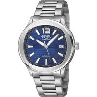 Gevril Men's Stuyvesant Blue Dial Swiss Automatic Movement SA100 Stainless Watch in Silver