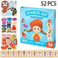 Living and Home Career-Themed Magnetic Dress-Up Puzzle Toy Set