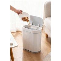 Living and Home 9L/7L Smart Sensor Rubbish Bin in Cool White | Size: Medium