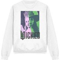 NBCU Wicked Glinda & Elphaba Torn Poster Sweatshirt, White | Size: Small
