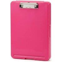 DECORE4U LTD Box File Clip Board Strong Plastic File Holder A4 Office Organizer in Pink