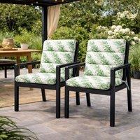 Gardenwize Pack of 2 Bali Leaf Full Length Seat Cushion