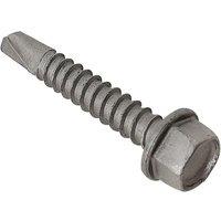 Forgefix Techfast Roofing Sheet To Steel Hex Screw No.3 Tip 5.5 X 38Mm Box 1 in Grey