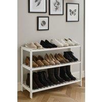 Neo 3 Tier Wooden Shoe Storage in White