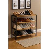 Neo 4 Tier Bamboo Wooden Shoe Storage