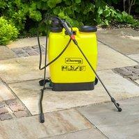 Samuel Alexander 20 Litre Outdoor Backpack Garden Pressure Sprayer with Shoulder Strap in Yellow