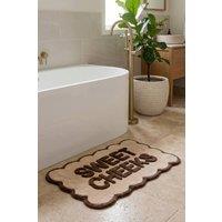 Mooky Mats Sweet Cheeks Scalloped Bath Mat in Chocolate