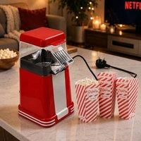 Gr8 Home Retro Red Hot Air Popcorn Maker with 6 Boxes