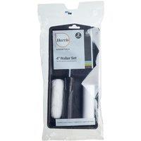 Harris Essentials Gloss 4 Inch Mini Paint Roller Set (4 Piece) in Black