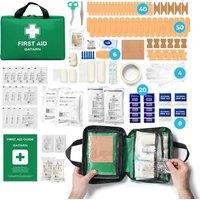 GATARN First Aid Kit Bag 220pcs Medical Emergency Travel, Home, Car, Taxi & Work in Green