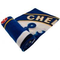 Chelsea FC Fleece Pulse Blanket in Mid Blue