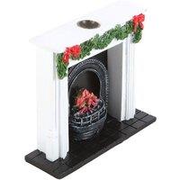 Something Different Fireplace Christmas Backflow Incense Burner in White